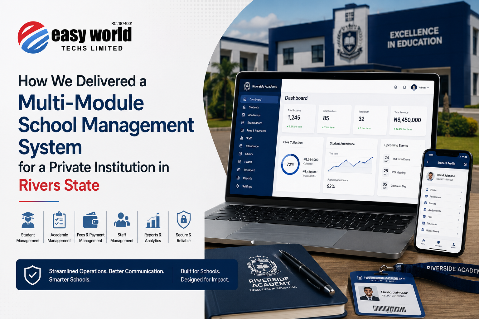 How We Delivered a Multi-Module School Management System for a Private Institution in Rivers State
